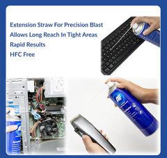 AF Professional Non Flammable Invertible Spray duster / Air Duster Compressed Gas Can Spray � For Office PC Cleaning / Keyboard Dust Cleaner / Industrial electronics / Fans etc. - 125ml, SDU125D