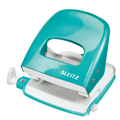 Leitz NeXXt WOW 2 Hole Metal Office Hole Punch 30 Sheet Ice Blue - 50081051