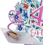 Happy 40th Birthday Pop-Up Greeting Card Original Second Nature 3D Pop Up Cards