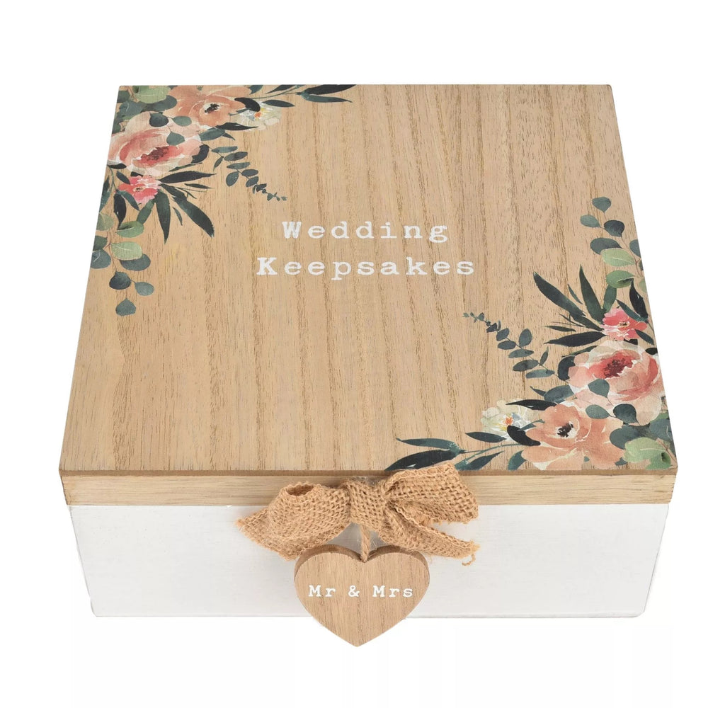Widdop & Co Love Story Keepsake Box for wedding keepsakes, decorative giftware with elegant design for special memories