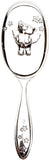 Silver-plated Widdop & Co birth and christening keepsake gift set with brush and comb displayed on a white background.