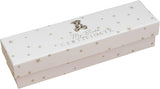Widdop & Co white baby birth certificate keepsake holder with 3D teddy icon, designed to hold a birth certificate or keepsake.