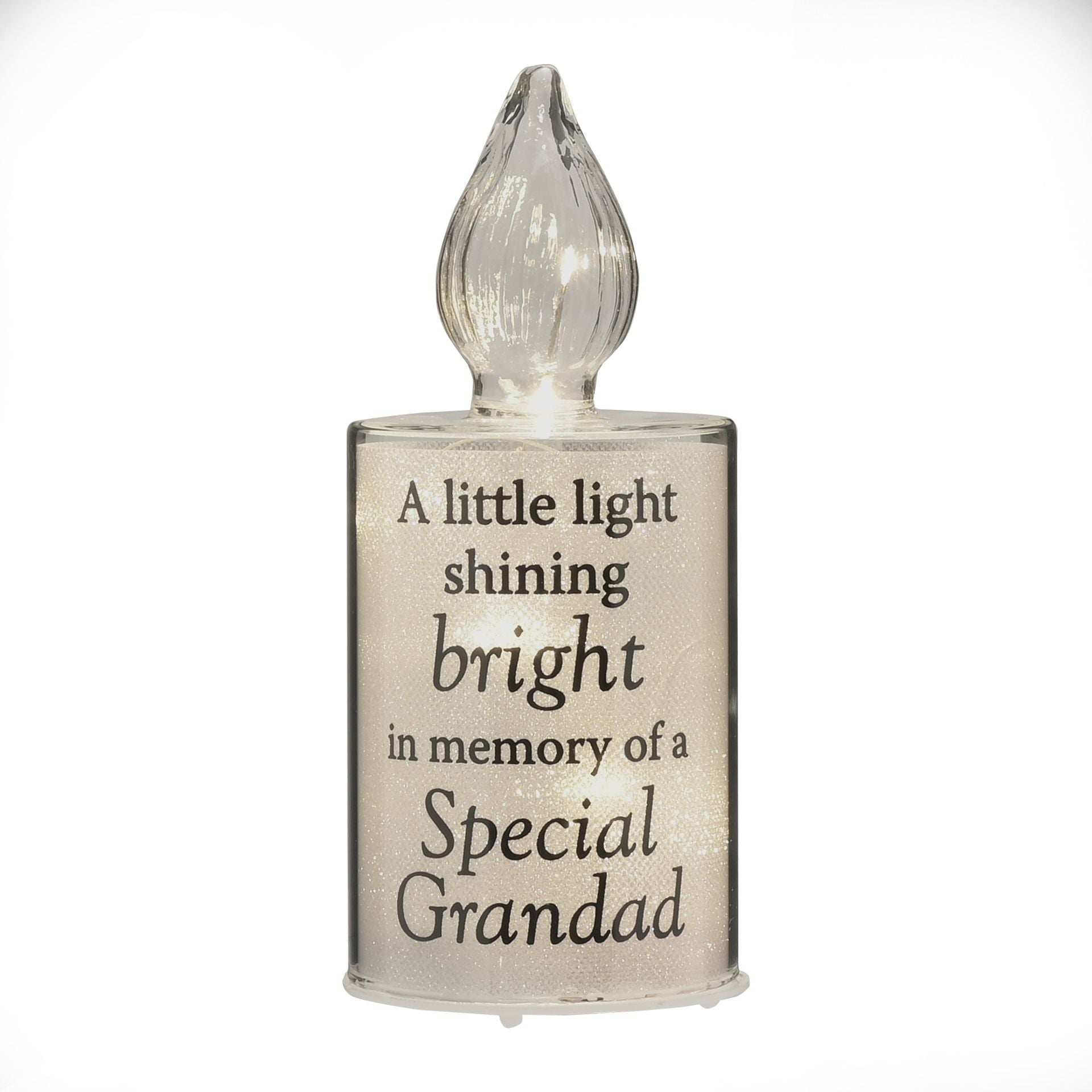 Widdop & Co Memory Candle Light for Grandad, memorial candle with soft glow, designed to honor and remember loved ones.