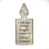 Widdop & Co Memory Candle Light for Grandad, memorial candle with soft glow, designed to honor and remember loved ones.