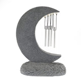Widdop & Co memorial windchime with moon and gravestone design, 22cm, designed as a keepsake for graveside remembrance.