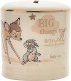 Widdop & Co Disney Bambi ceramic money box featuring Bambi and floral design, ideal for keepsake and saving coins.