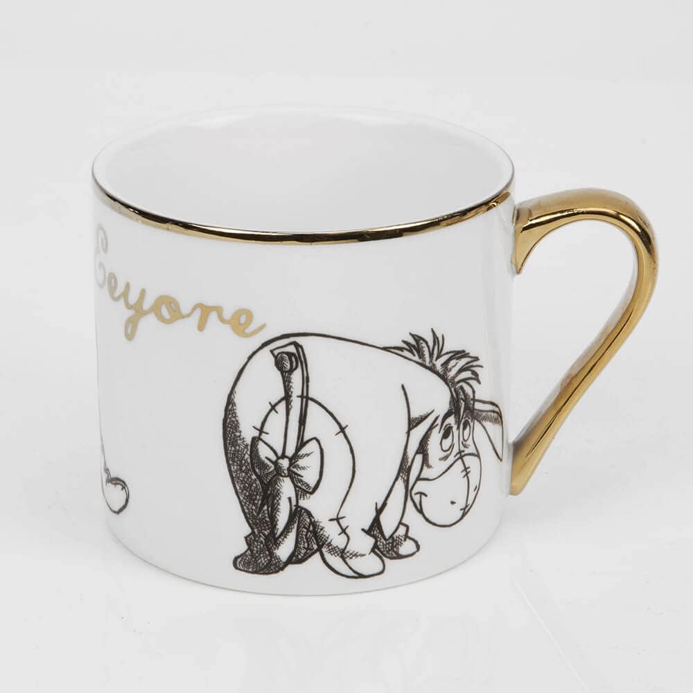 Widdop & Co Disney Classic Eeyore coffee mug in boxed packaging, featuring a cartoon Eeyore from Winnie the Pooh.