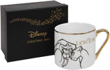 Widdop & Co Disney Lion King Simba and Nala coffee mug in gift box, featuring classic animated character design.
