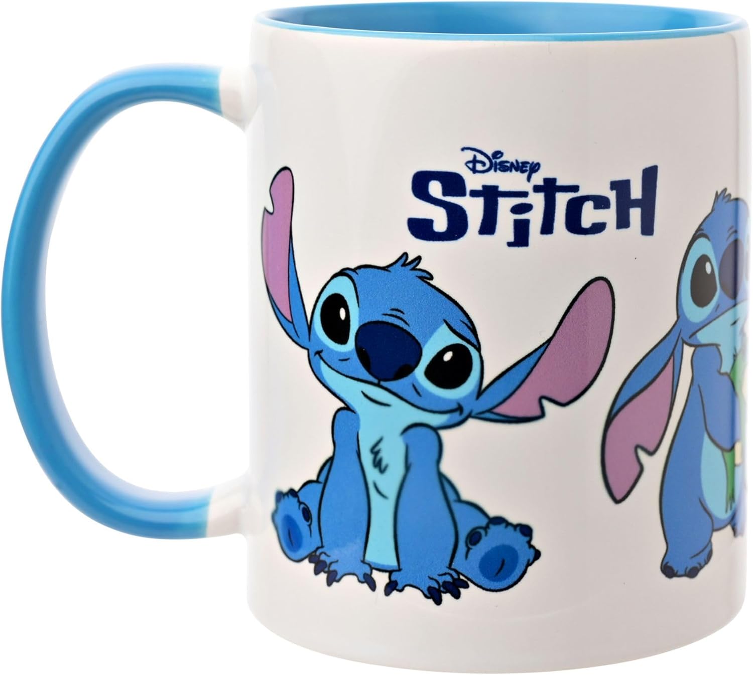 Widdop & Co Disney Lilo and Stitch Stitch mug, ceramic drinkware featuring a colorful Stitch design on a white mug.