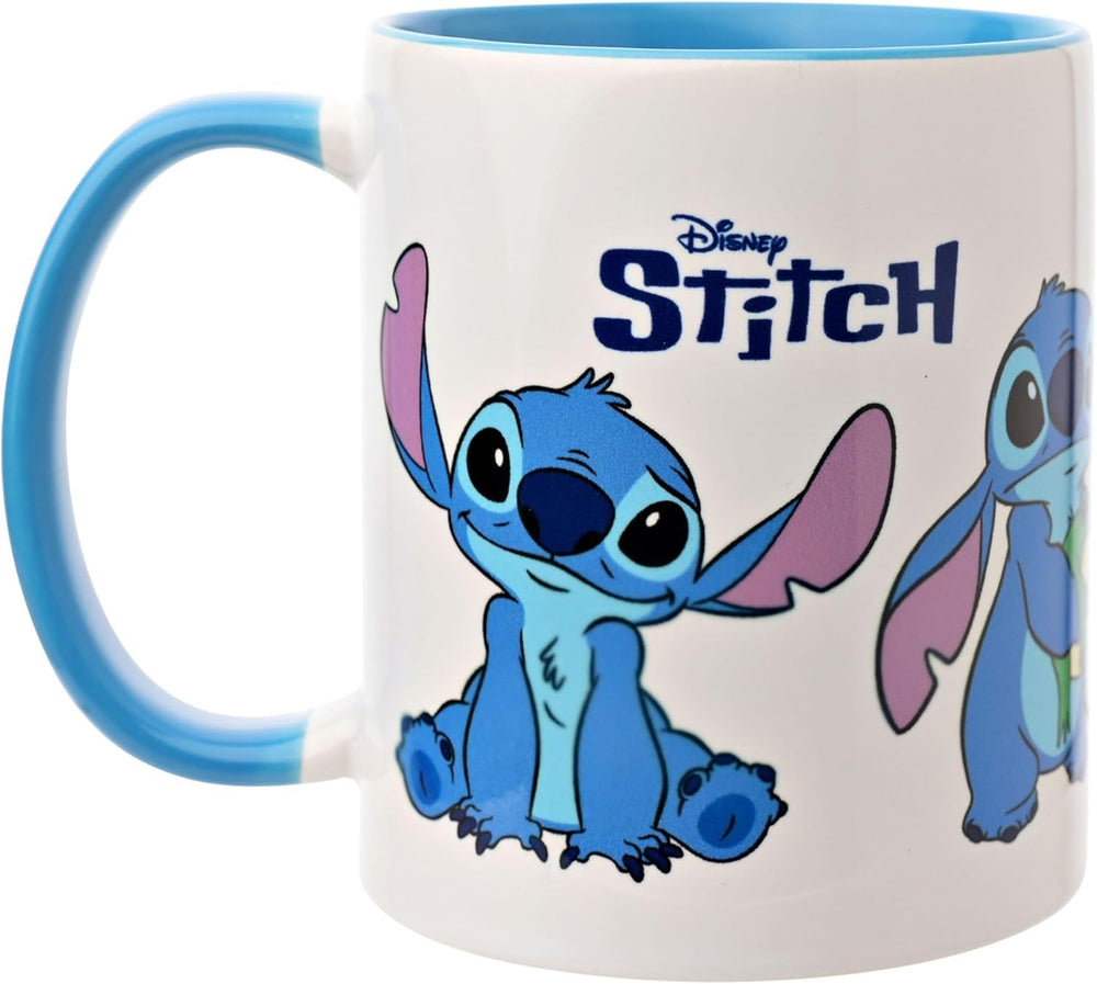 Widdop & Co Disney Lilo and Stitch Stitch mug, ceramic drinkware featuring a colorful Stitch design on a white mug.