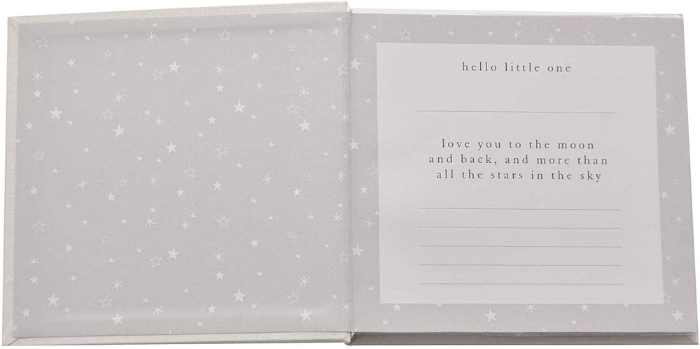 Widdop & Co Bambino linen photo album keepsake for little one, with soft fabric cover and space for cherished baby photos.