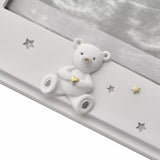 Widdop & Co Bambino resin baby scan photo frame 4x3 inches, featuring a cute baby-themed design for displaying ultrasound photos.