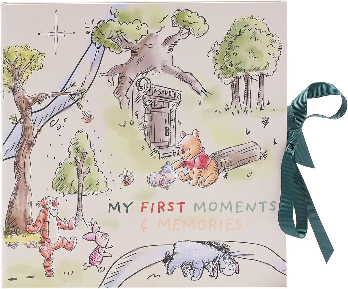 Widdop & Co Disney Winnie the Pooh first year record book keepsake with colorful cover and classic Winnie the Pooh illustration.