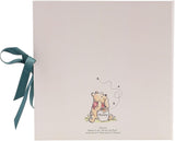 Widdop & Co Disney Winnie the Pooh first year record book keepsake with illustrated cover featuring Winnie the Pooh and friends.