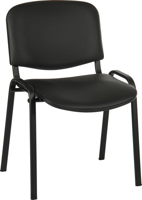 Conference PU Stackable Chair Black - 1500PU-BLK
