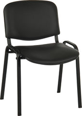 Conference PU Stackable Chair Black - 1500PU-BLK