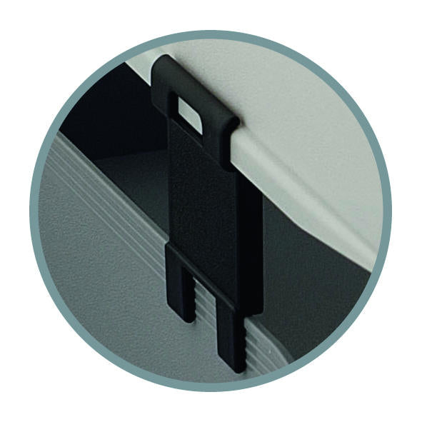 Exacompta COMBO Distance Spacers Letter Tray Risers 17 x 40 x 47mm Black (Pack 4) - 12714D