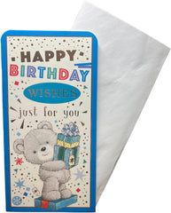 Teddy Design Open Birthday Luxury Gift Money Wallet Card