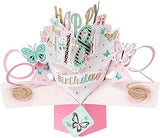Female 18th Birthday Pop-Up Greeting Card Original Second Nature 3D Pop Up Cards