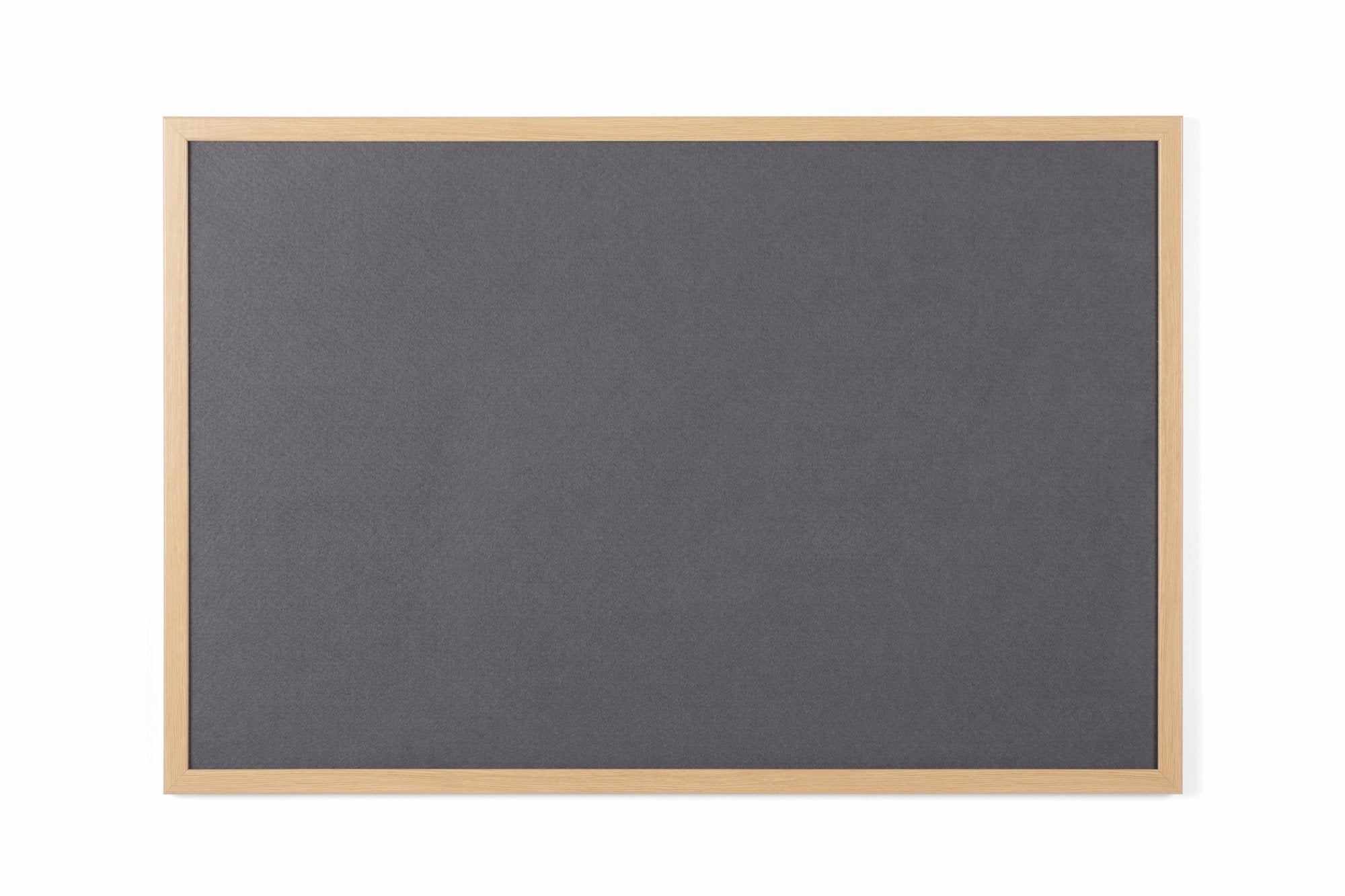 Bi-Office Earth-It Executive Grey Felt Noticeboard Oak Wood Frame 1200x900mm - FB1442239 DD