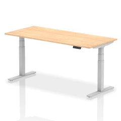 Dynamic Air 1800 x 800mm Height Adjustable Desk Maple Top Silver Leg HA01016 DD