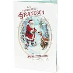 Traditional Grandson Christmas Card