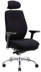 Domino Black Fabric Chair with Headrest PO000066 DD