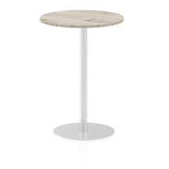 Dynamic Italia 600mm Poseur Round Table Grey Oak Top 1145mm High Leg ITL0117 DD