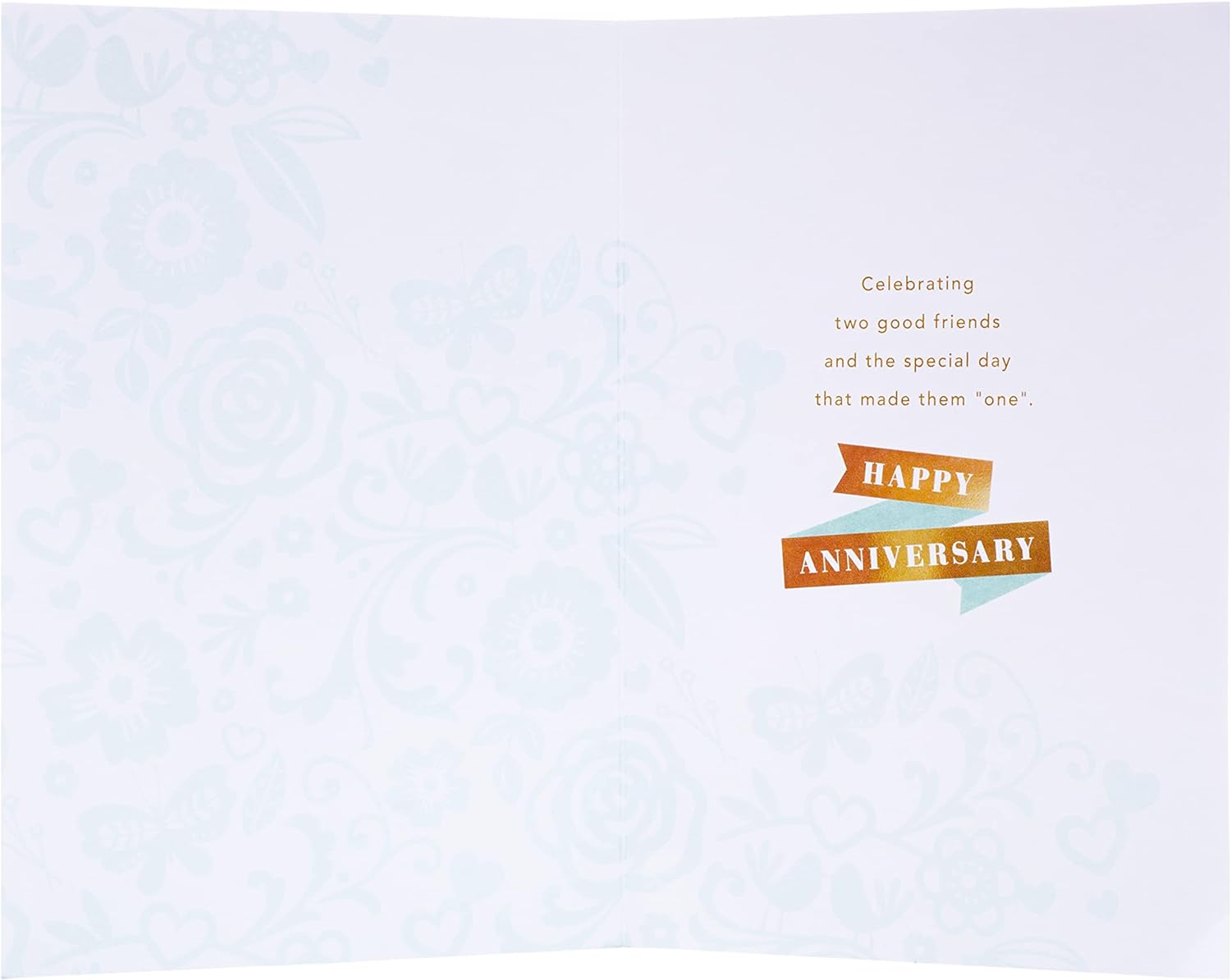 Hallmark Anniversary Both of You - Traditional Floral Text Design