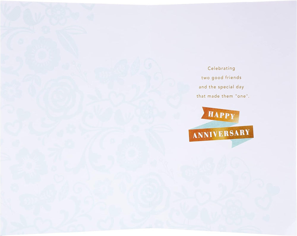 Hallmark Anniversary Both of You - Traditional Floral Text Design