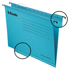 Esselte Classic A4 Suspension File Board 15mm V Base Blue (Pack 25) 90311