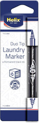Helix Dual‑Tip Fabric & Laundry Marker – Black