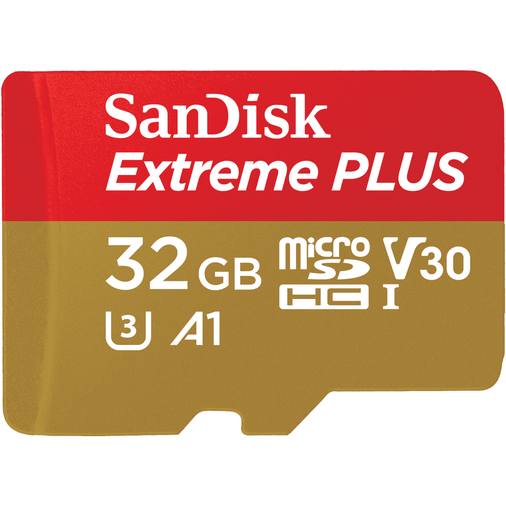 SanDisk Extreme Plus 32GB Class 10 UHS-I-U3 Micro SDHC Memory Card and Adapter