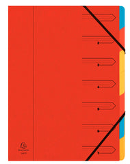 Exacompta Multipart File Manilla A4 7 Part 355gsm Red - 54075E