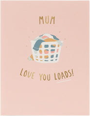Funny Laundry Clothes in Basket Design Mother's Day Card