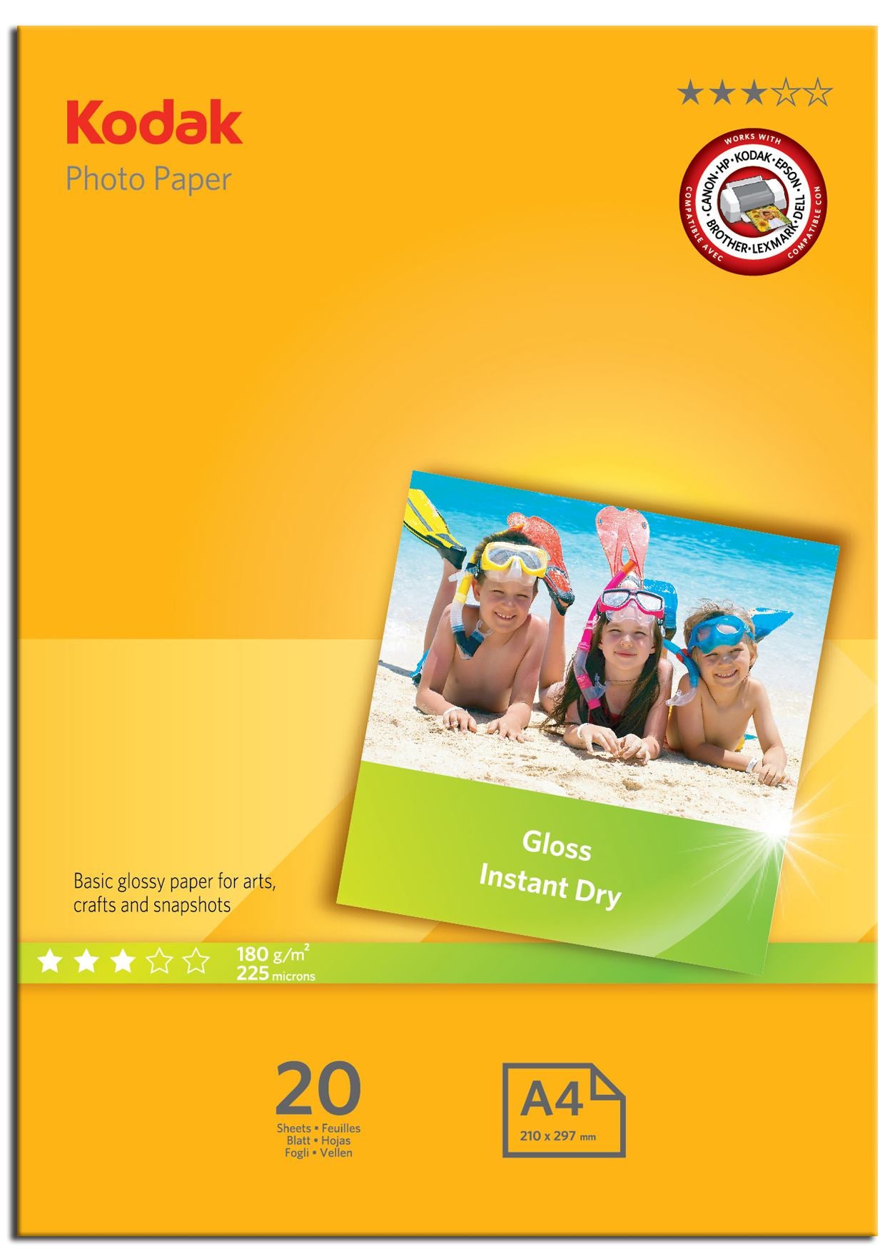 Kodak 5740512 A4 Gloss Photo Paper 20 Sheets - 3937182