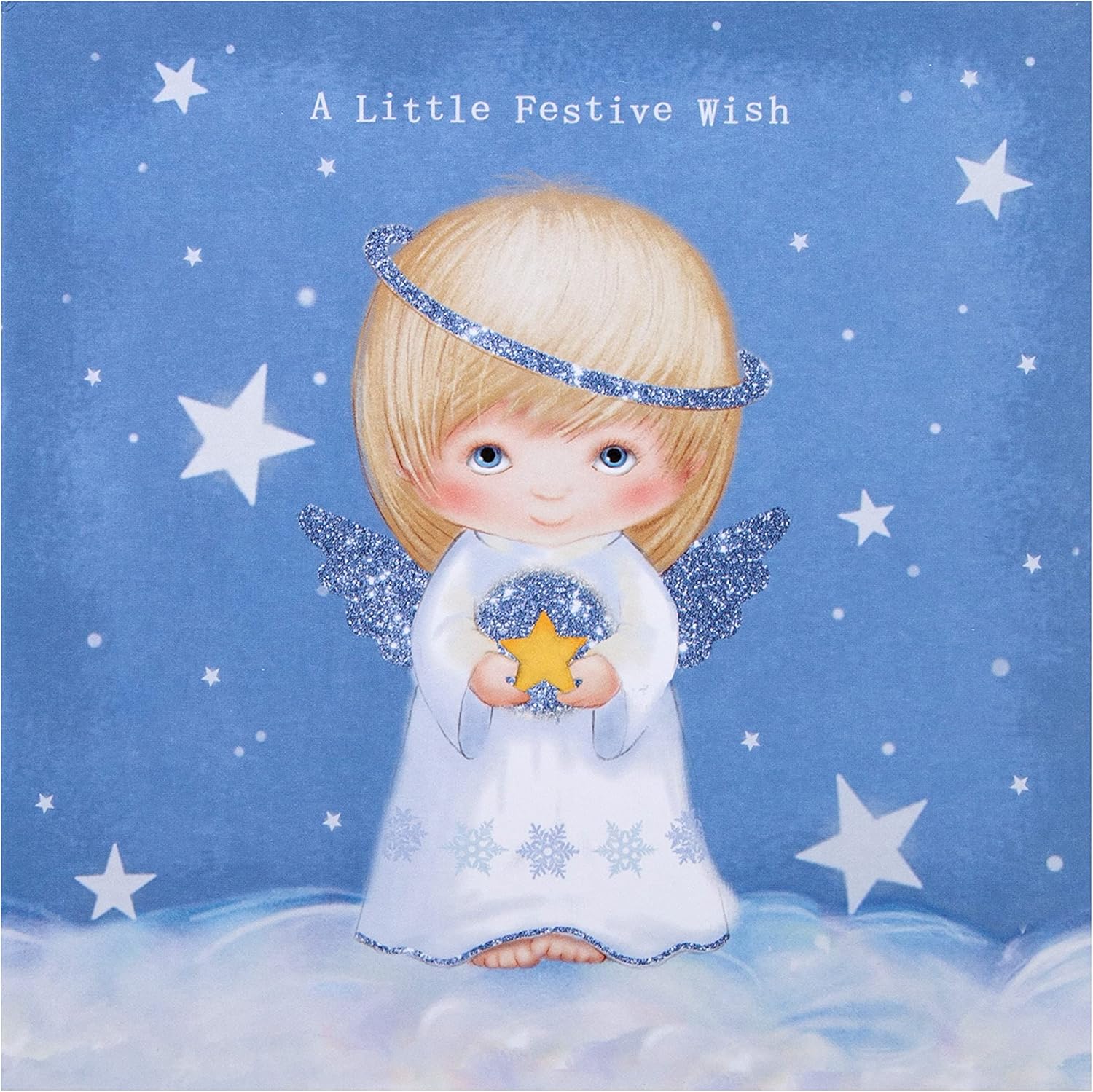 Pack of 16 Christmas Cards – Cute Retro Angel Multipack (2 Designs)