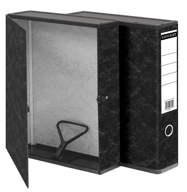 ValueX Box File Paper on Board Foolscap 65mm Capacity 80mm Spine Width Clip Closure Cloud (Pack 10) - 30715DENTx10