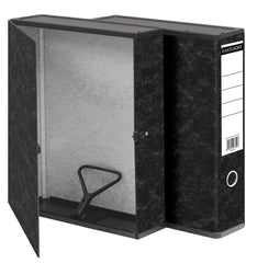 ValueX Box File Paper on Board Foolscap 65mm Capacity 80mm Spine Width Clip Closure Cloud (Pack 10) - 30715DENTx10