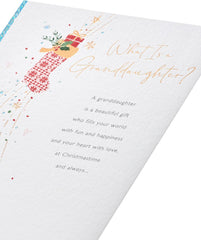 UK Greetings Christmas Card for Granddaughter - Special Design
