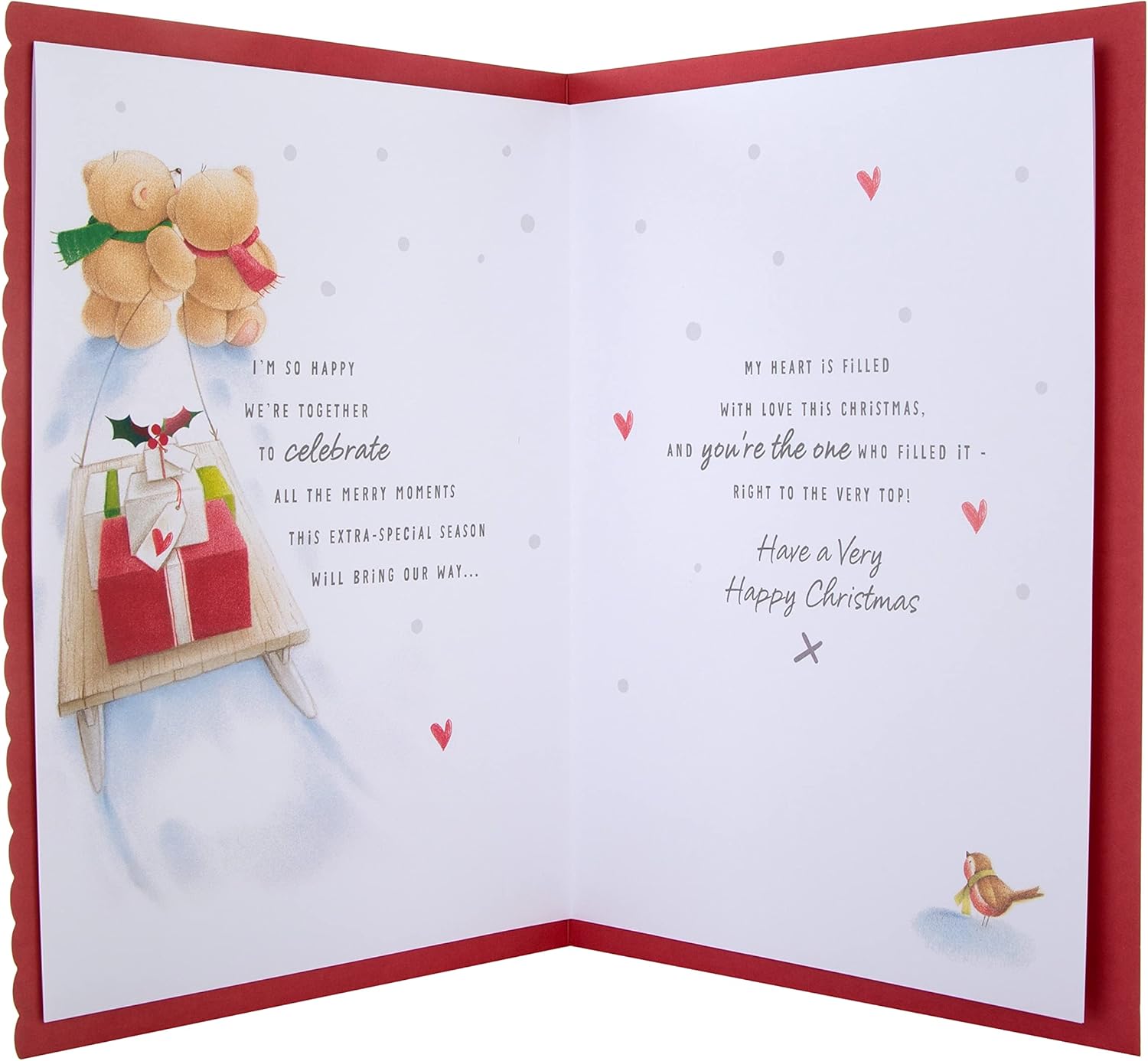 Forever Friends Winter Love Design Girlfriend Boxed Christmas Card