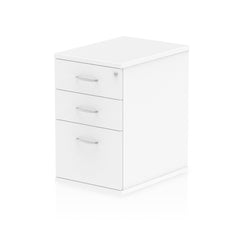 Impulse 600mm Deep 3 Drawer Desk High Pedestal White I000189 DD