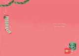 Wonderful Granddaughter Christmas Greeting Card with Festive Design and Heartwarming Wishes