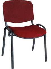 Conference Fabric Stackable Chair Burgundy