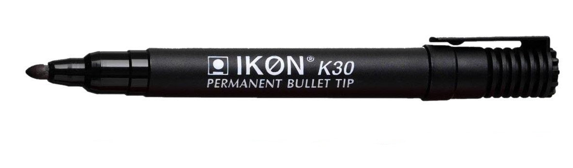 ValueX Permanent Marker Bullet Tip 2mm Line Black (Pack 10) - K30-01