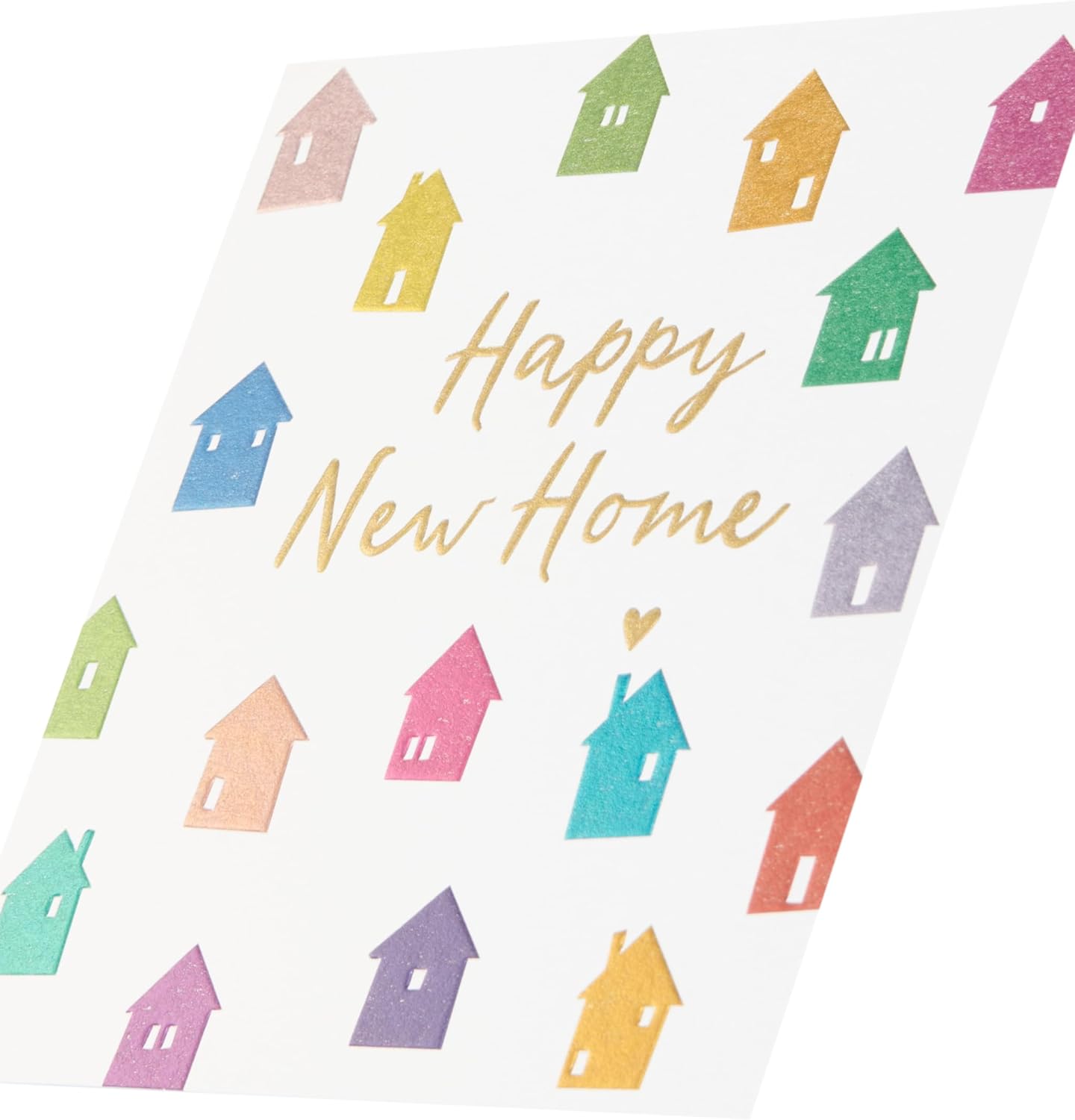 Colourful Houses Design New Home Congratulations Card – Bright & Cheerful Greeting