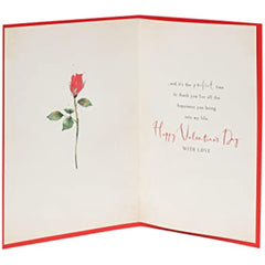 One I Love Valentines Day Card For Him/Her With Envelope - Rose Design