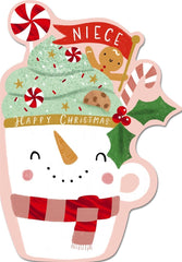 Hallmark Niece Christmas Card - Niece Happy Christmas Snowman mug
