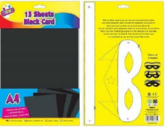 15 Sheets A4 Black Activity Card