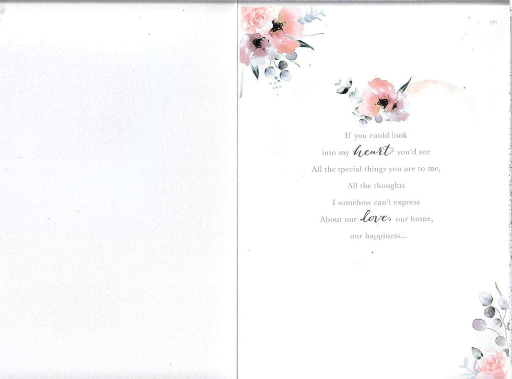 Large Exquisite Wife On Our 60th Diamond Wedding Anniversary Card